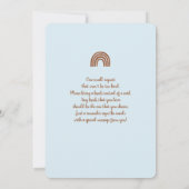 Boho Terracotta Rainbow Baby shower Kaart (Achterkant)