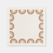 Boho Terracotta Rainbow Baby shower Servet (Voorkant)