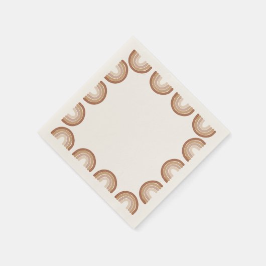 Boho Terracotta Rainbow Baby shower Servet (Hoek)