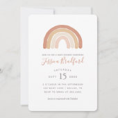 Boho Terracotta Rainbow Baby shower Uitnodiging (Voorkant)