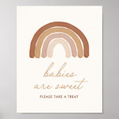 Boho Terracotta Rainbow Baby's zijn zoet gebaar Poster (Voorkant)