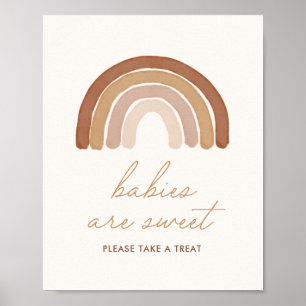 Boho Terracotta Rainbow Baby's zijn zoet gebaar Poster