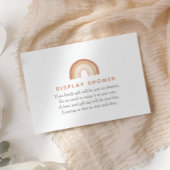 Boho Terracotta Rainbow Display Shower Informatiekaartje