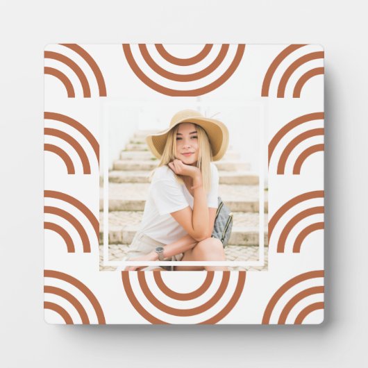 Boho Terracotta Rainbow Foto Fotoplaat (Voorkant)