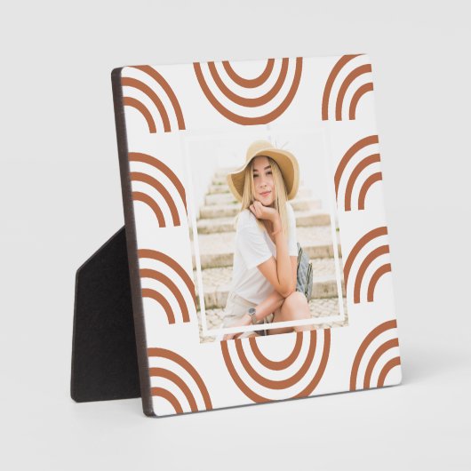 Boho Terracotta Rainbow Foto Fotoplaat (Voorkant)