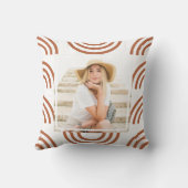 Boho Terracotta Rainbow Foto Kussen (Achterkant)