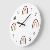 Boho Terracotta Rainbow Kinder Wall Clock Grote Klok (Hoek)