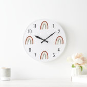 Boho Terracotta Rainbow Kinder Wall Clock Grote Klok (Huis)