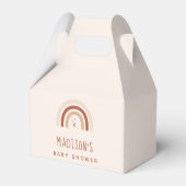 Boho Terracotta Rainbow Stars & Moon Baby shower Bedankdoosjes (Achterkant)