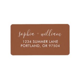 Boho Terracotta Retouradreslabels Etiket