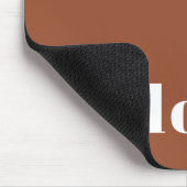 Boho Terracotta Retro Typografie Gepersonaliseerd Muismat (Hoek)