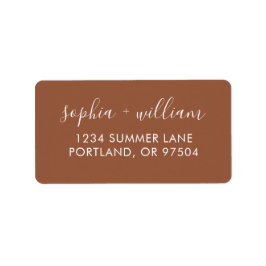 Boho Terracotta Return Address Labels