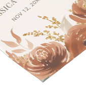 Boho Terracotta Roest Herfst Bloemen Huwelijk Korte Tafelloper (Hoek)