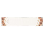 Boho Terracotta Roest Herfst Bloemen Huwelijk Korte Tafelloper (Horizontaal)