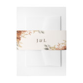 Boho Terracotta Roest Herfst Bloemen Huwelijk Uitnodigingen Wikkel (Voorkant Voorbeeld)