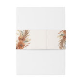 Boho Terracotta Roest Herfst Bloemen Huwelijk Uitnodigingen Wikkel (Achterkant Voorbeeld)