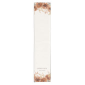 Boho Terracotta Roestige Herfst Bloemige Bruiloft Korte Tafelloper (Voorkant)