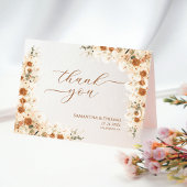 Boho Terracotta Roos Calla Lily Wedding Bedankt