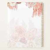 Boho Terracotta Roos Pampas Gras Bloem Bruiloft Planner (Achterkant)