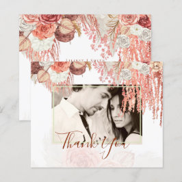 Boho Terracotta Roos Pampas Grass Floral Wedding