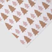 Boho Terracotta Roze Witte Kerstbomen Vakantie Tissuepapier (Detail)
