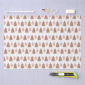 Boho Terracotta Roze Witte Kerstbomen Vakantie Tissuepapier (Craft)