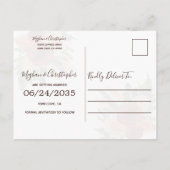 Boho Terracotta Rust Floral Wedding Save the Date Aankondigingskaart (Achterkant)