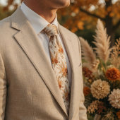 Boho Terracotta Rustic Botanical Stropdas