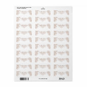 Boho Terracotta Rustiek Retour Adres Trouwen Etiket (Full Sheet)