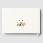 Boho Terracotta Rustieke Bloemen Trouwen Gastboek Gastenboek (Achterkant)