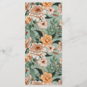 Boho Terracotta Sage Bloemen Herfst Bruiloft Menu (Achterkant)