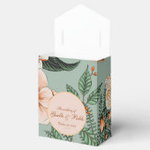 Boho Terracotta Sage Herfst Bloemenbruiloft Bedankdoosjes (Geopend)