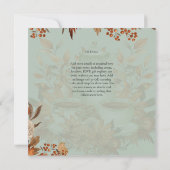 Boho Terracotta Sage Tea Party Baby Vrijgezellenfe Kaart (Achterkant)