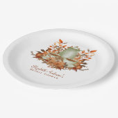 Boho Terracotta Sage Tea Party Eetservies Servies Papieren Bordje (Gekanteld)