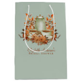 Boho Terracotta Sage Theepartij Baby Bruidsmeisje  Medium Cadeauzakje (Voorkant)