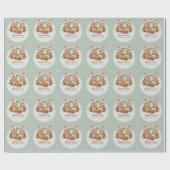 Boho Terracotta Salie Thee Feest Bloem Geschenken Cadeaupapier (Vlak)