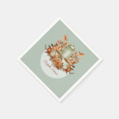 Boho Terracotta Salie Theepartij Bloemen ELKE GEBE Servet (Hoek)