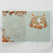 Boho Terracotta Salie Theetuin Bloemen ELKE GEBEUR Kaart (Binnen)