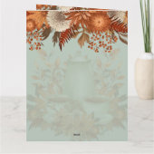 Boho Terracotta Salie Theetuin Bloemen ELKE GEBEUR Kaart (Achterkant)