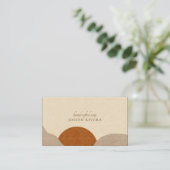 Boho Terracotta Sand Abstract Candle Maker Visitekaartje (Staand voorkant)