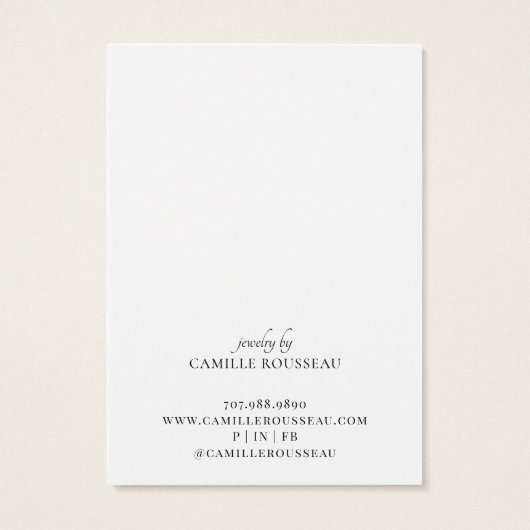 Boho Terracotta Sand Abstract Earring Display Card Visitekaartje (Achterkant)