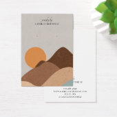 Boho Terracotta Sand Abstract Earring Display Card Visitekaartje (Bureau)