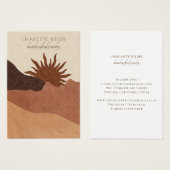 Boho Terracotta Sand Abstract Earring Display Card Visitekaartje (Voorkant /achterkant)