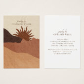 Boho Terracotta Sand Abstract Earring Display Card Visitekaartje (Voorkant /achterkant)