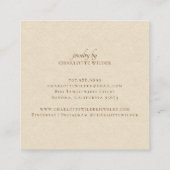 Boho Terracotta Sand Abstract Handmade Jewelry Bus Vierkante Visitekaartje (Achterkant)