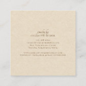 Boho Terracotta Sand Abstract Handmade Jewelry Bus Vierkante Visitekaartje (Achterkant)