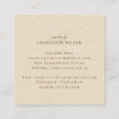 Boho Terracotta Sand Abstract Handmade Jewelry Bus Vierkante Visitekaartje (Achterkant)