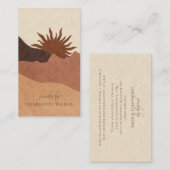 Boho Terracotta Sand Abstract Handmade Jewelry Bus Visitekaartje (Voorkant / Achterkant)