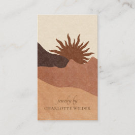 Boho Terracotta Sand Abstract Handmade Jewelry Bus Visitekaartje