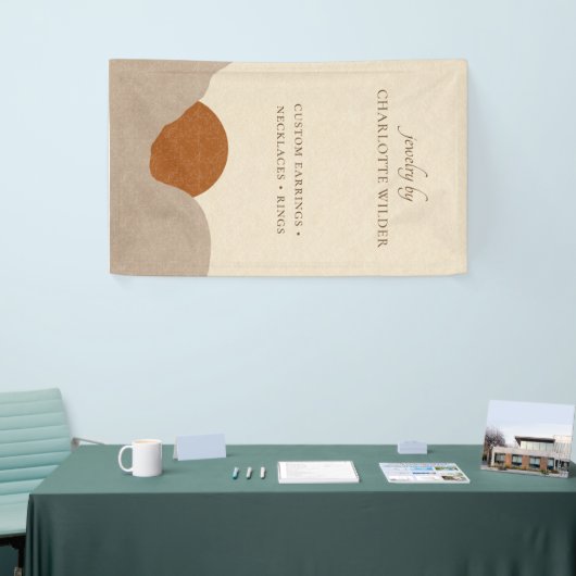 Boho Terracotta Sand Abstract Handmade Jewelry Spandoek (Beurs)